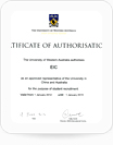 西澳大学官方授权文件